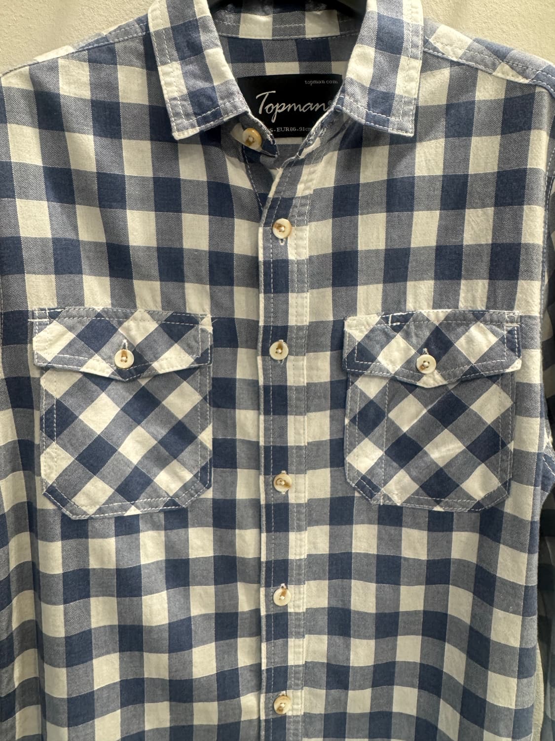 vintage topman 체크 롤업셔츠 상품이미지3
