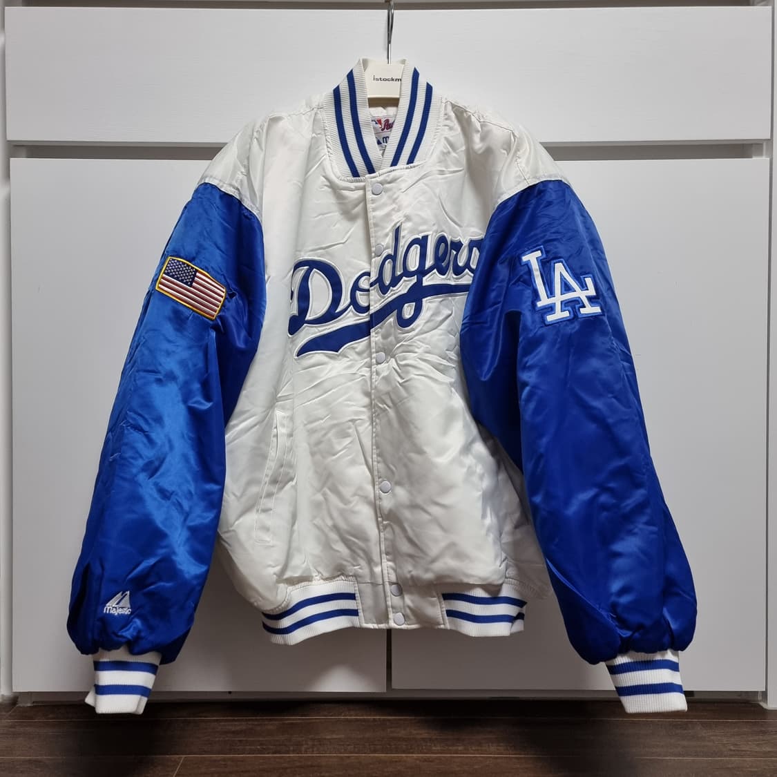 [L] 마제스틱 성조기 LA 다저스 MLB 올드스쿨 자켓 점퍼 유니폼 상품이미지1
