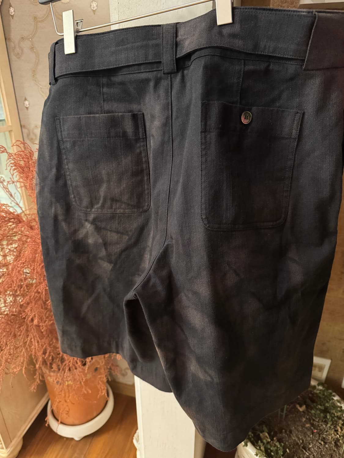 25SS 더블 프론트 쇼츠 블랙 상품이미지2