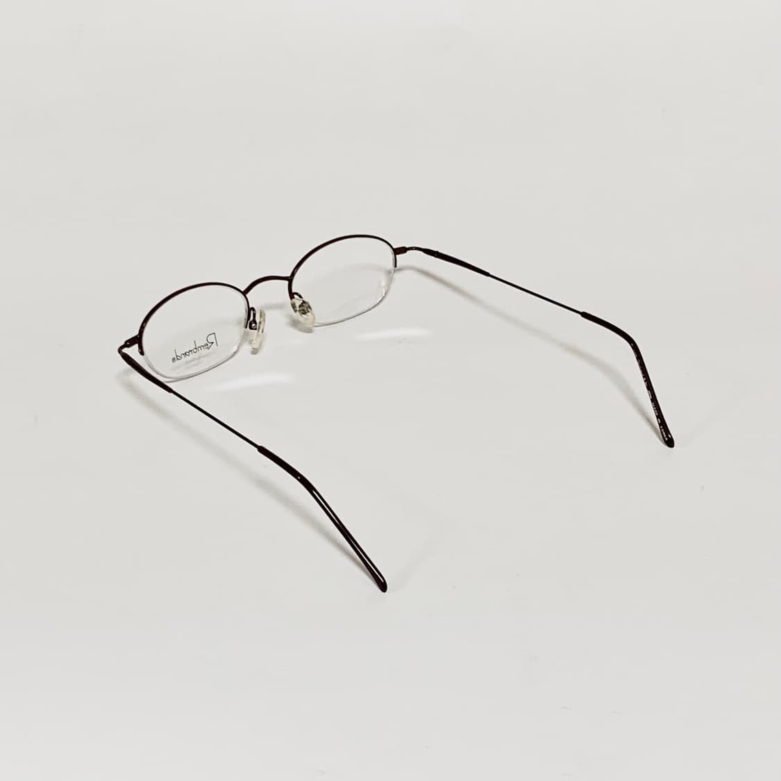 912 반무테 안경 슬림 오벌 메탈 브라운 빈티지 타원형 남녀공용 상품이미지5