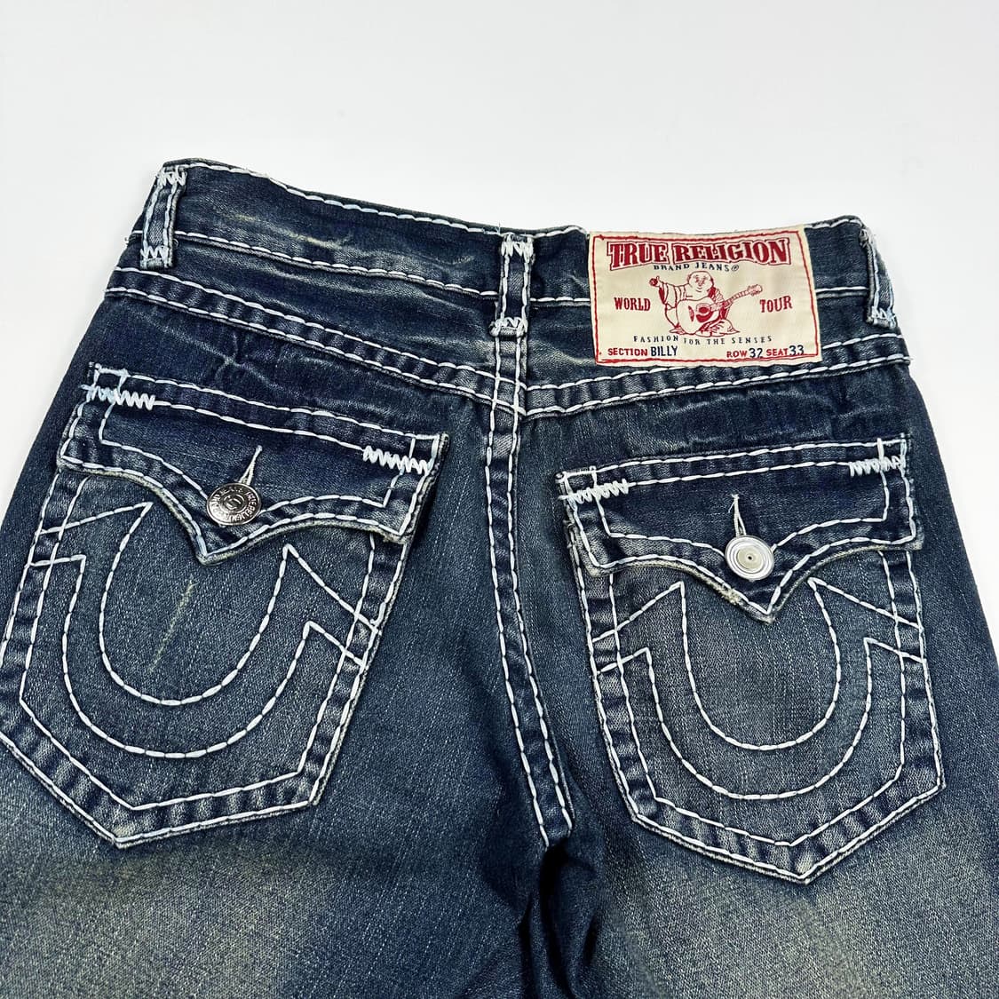 32 트루릴리전 USA 루즈핏 스트레이트 스티치 데님팬츠 상품이미지5