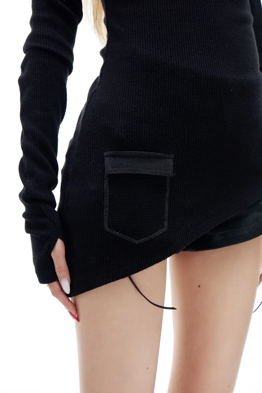 CrossLine Ribbed Slim-Fit Sweater 상품이미지2