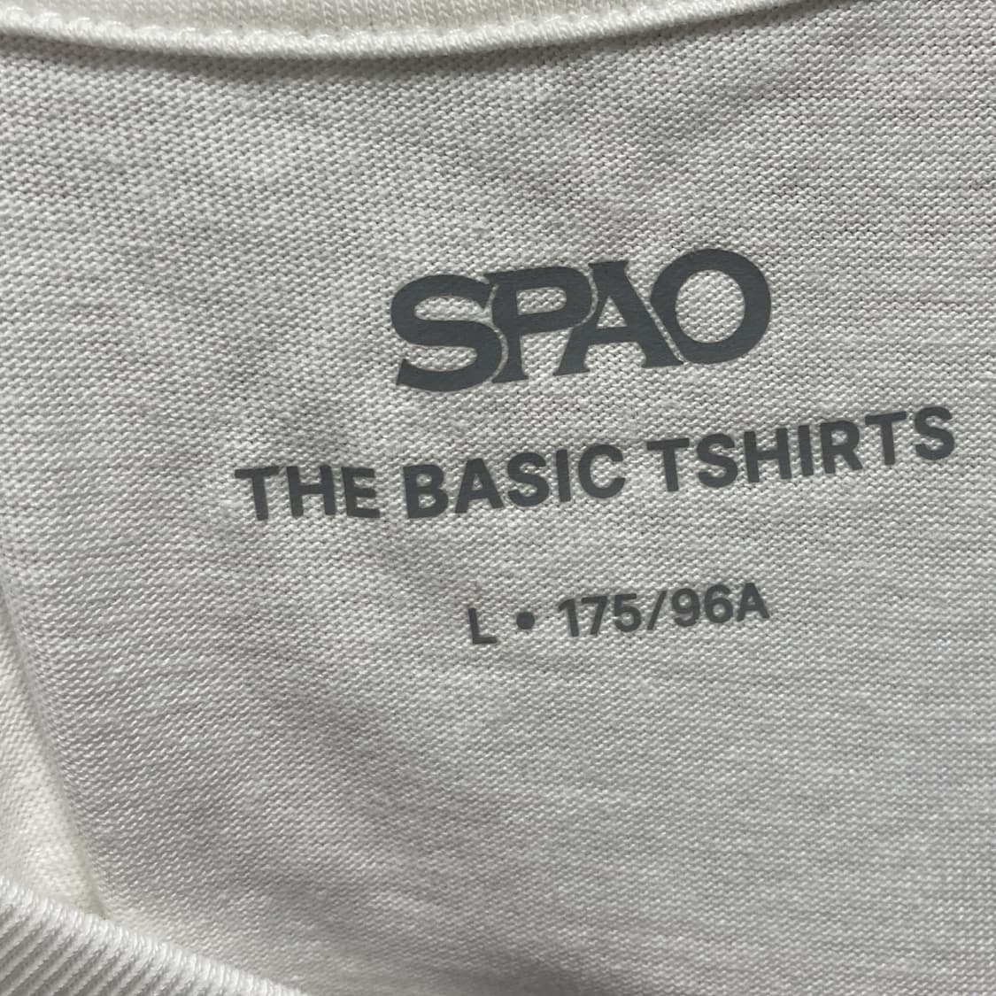스파오 택새상품 남성긴팔티셔츠 화이트 L 상품이미지4