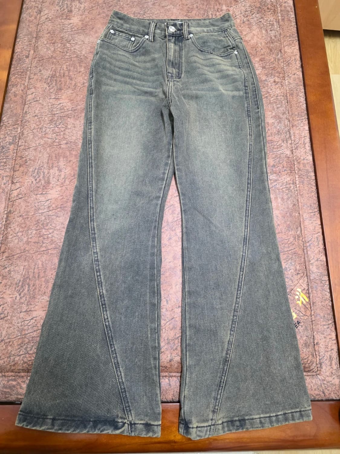 밀로아카이브 워싱 부츠컷 데님 팬츠 블랙진 28 상품이미지1