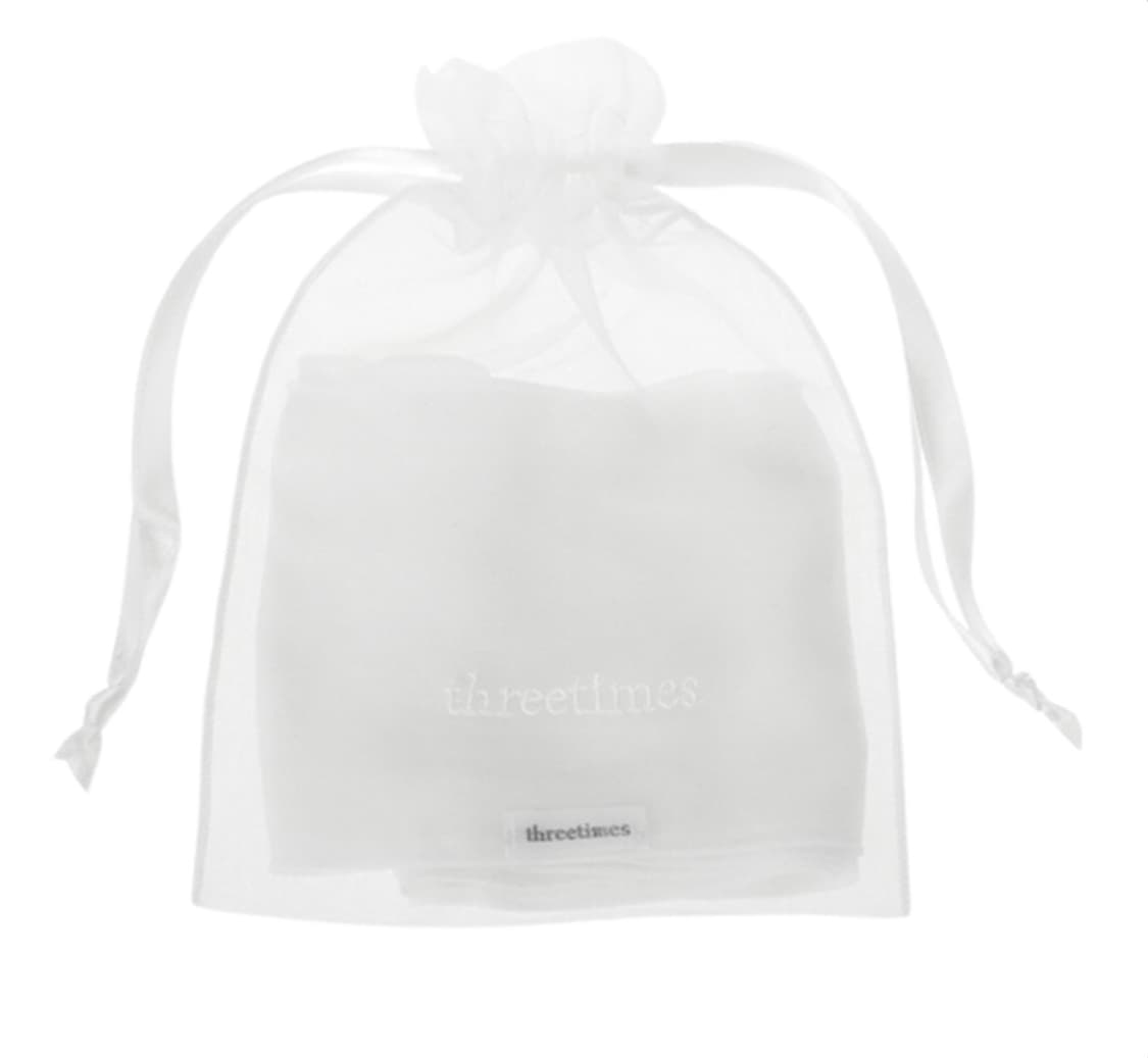 택O 새상품) 쓰리타임즈 쁘띠 쉬폰 머플러 아이보리 (예약중인 상품입니다 상품이미지1