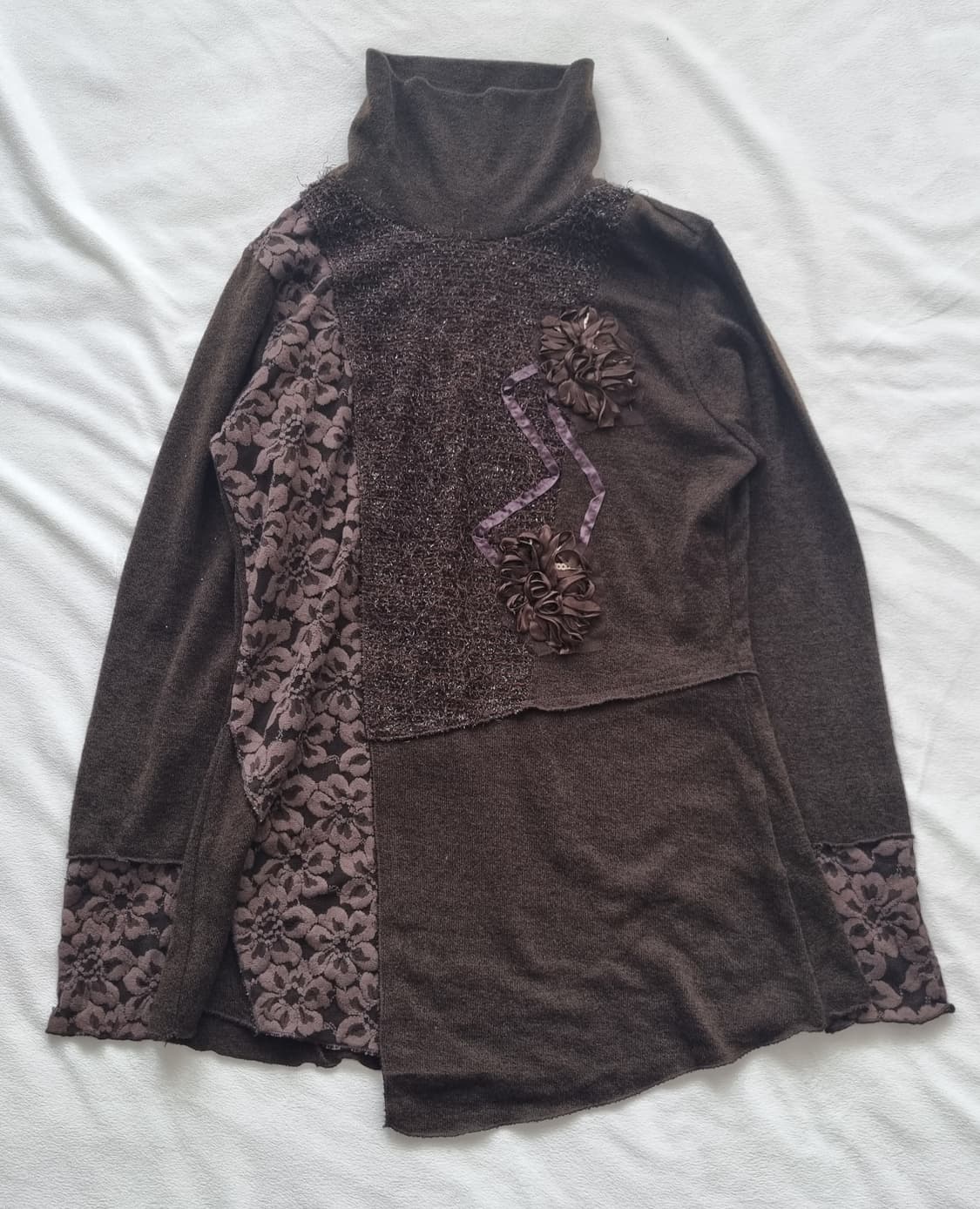 빈티지 모리걸 하구미 페어리 오리엔탈 브라운 탑 상품이미지1