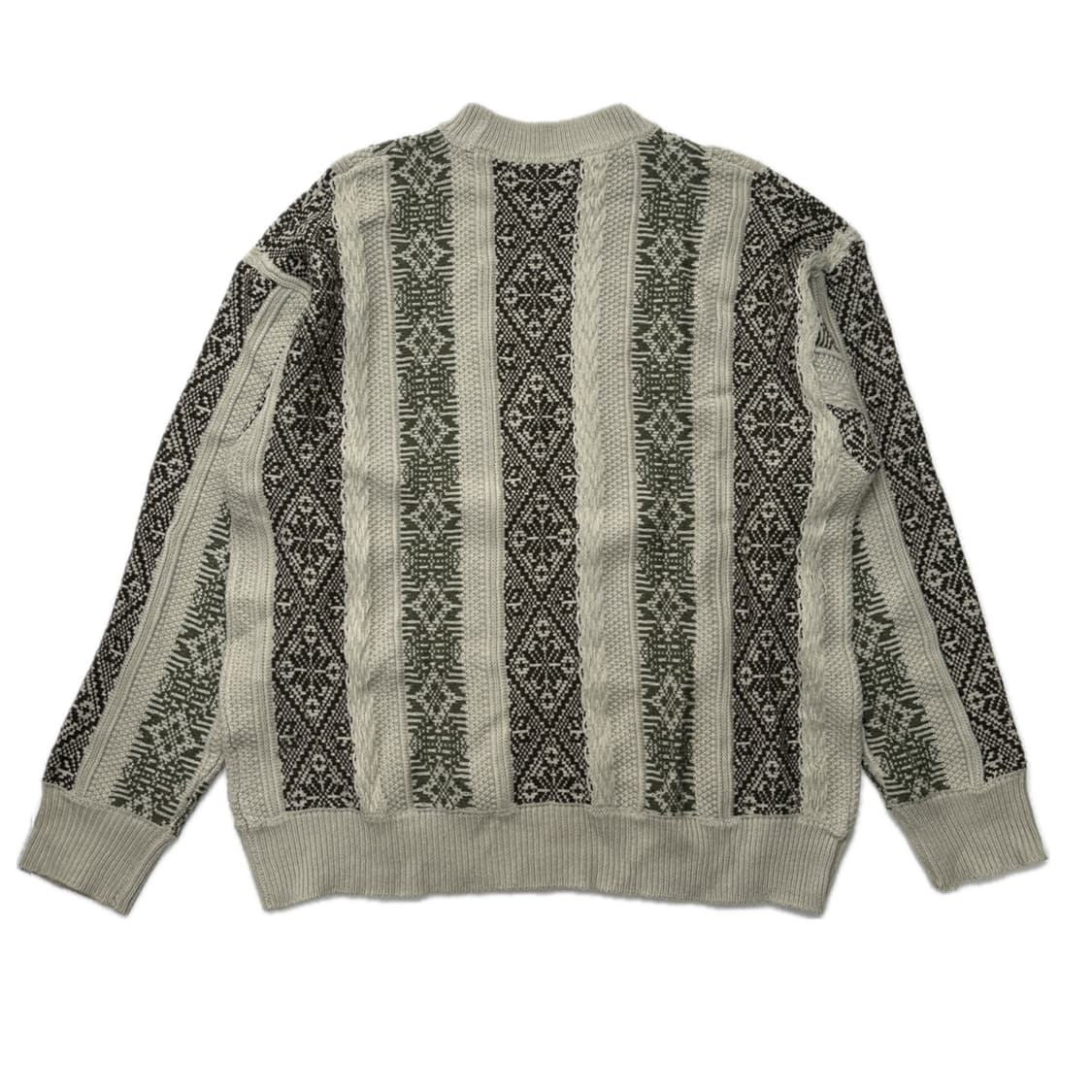 CHIP CHIP 노르딕 패턴 재팬 빈티지 짜임 라운드 넥 니트 상품이미지3