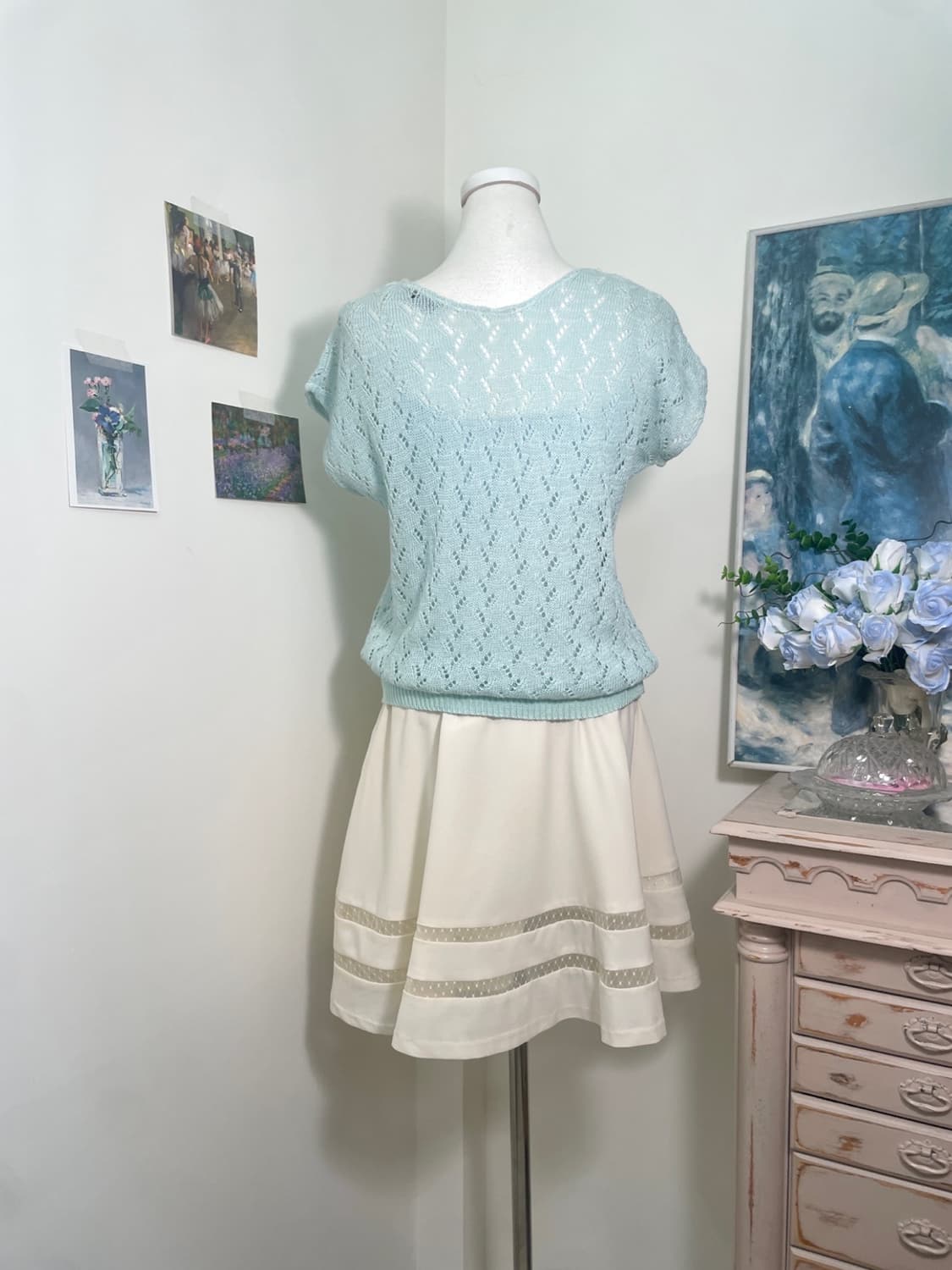 mint crochet summer knit top 상품이미지3