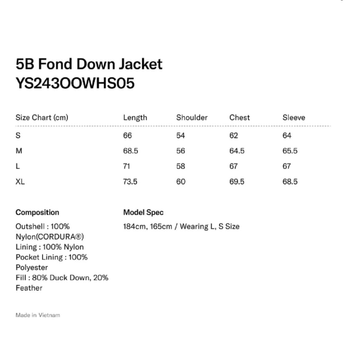 YESEYESEE 예스아이씨 코듀라 패딩 M 상품이미지6