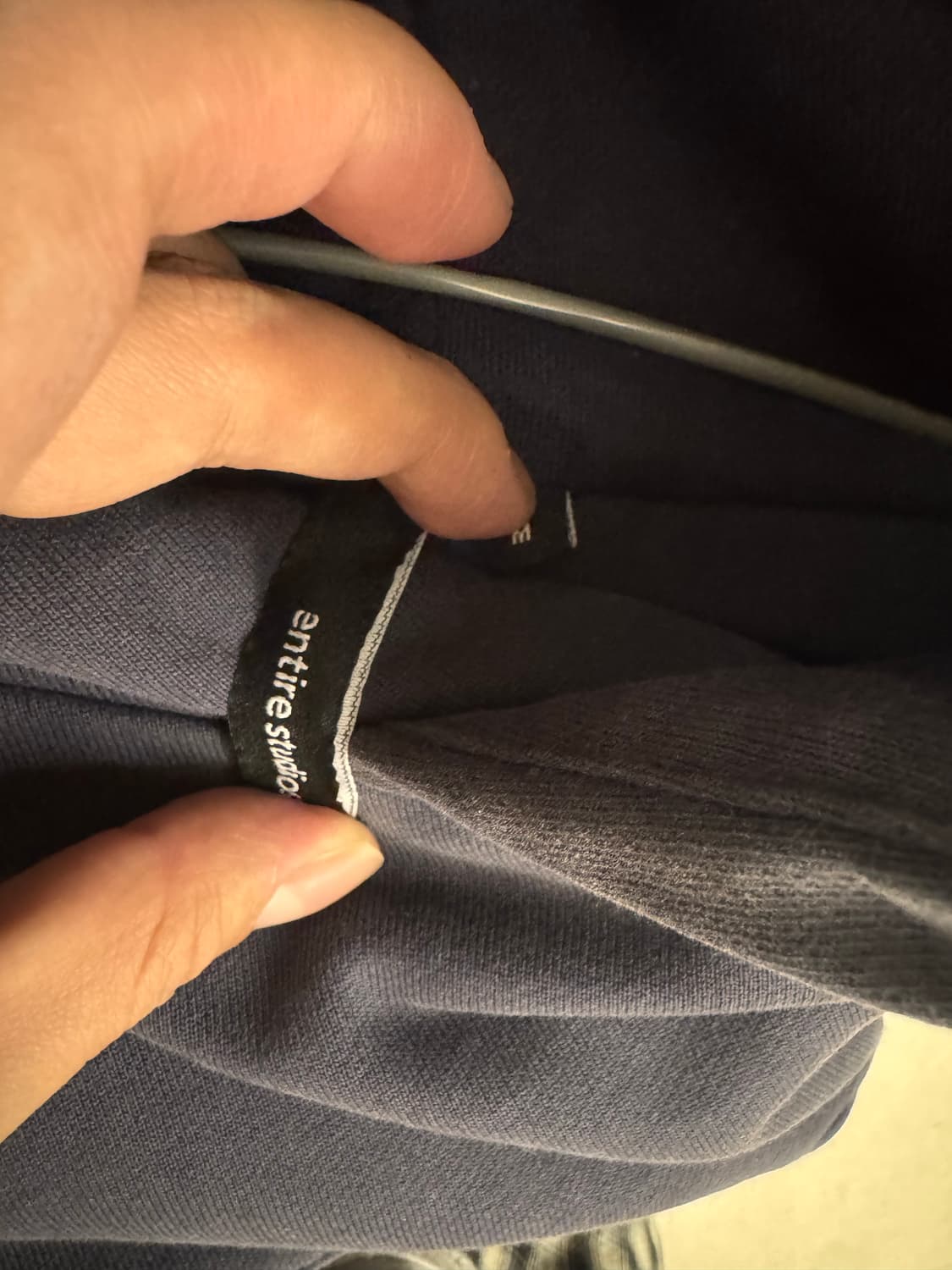 엔타이어 스튜디오 더블 크롭 후드 워시드블루 색상 팝니다 상품이미지3