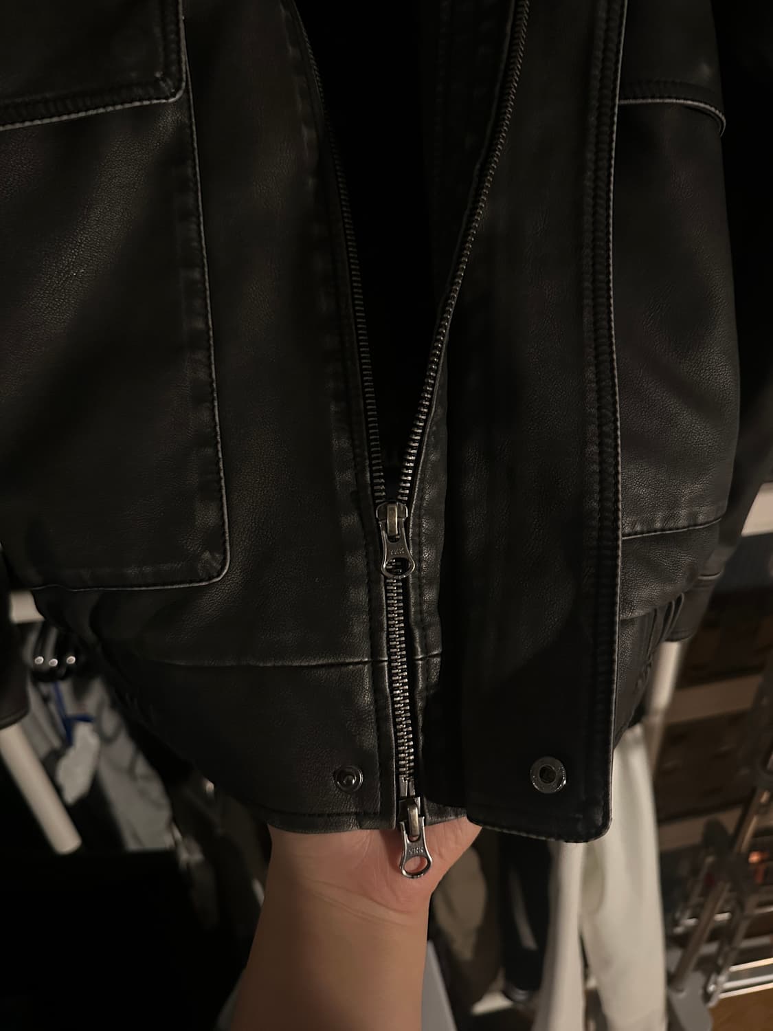 마하그리드 레더 블루종 블랙 M 상품이미지9