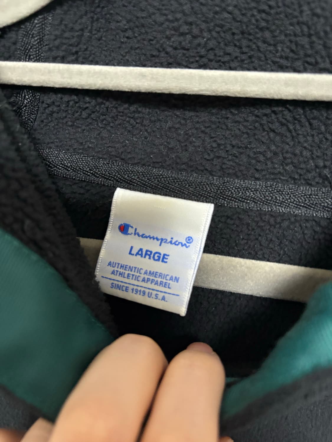 챔피온 배색 플리스 후드티 상품이미지5