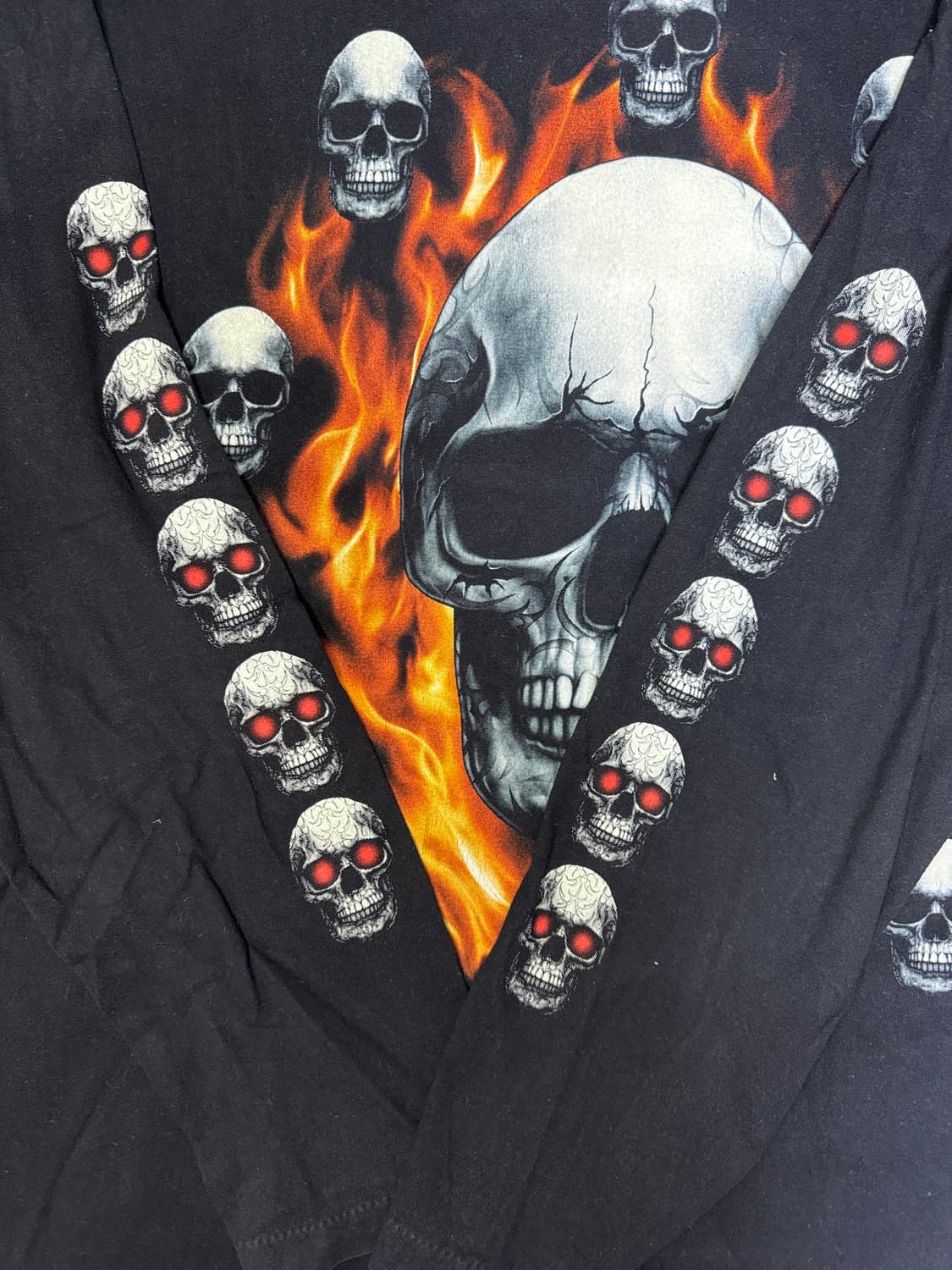 빈티지 플레임 스컬 롱슬리브 XL 상품이미지3