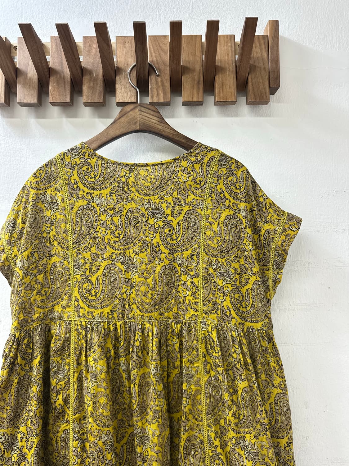 빈티지 인디아 코튼100 페이즐리 태슬 스트링 롱 원피스  상품이미지7