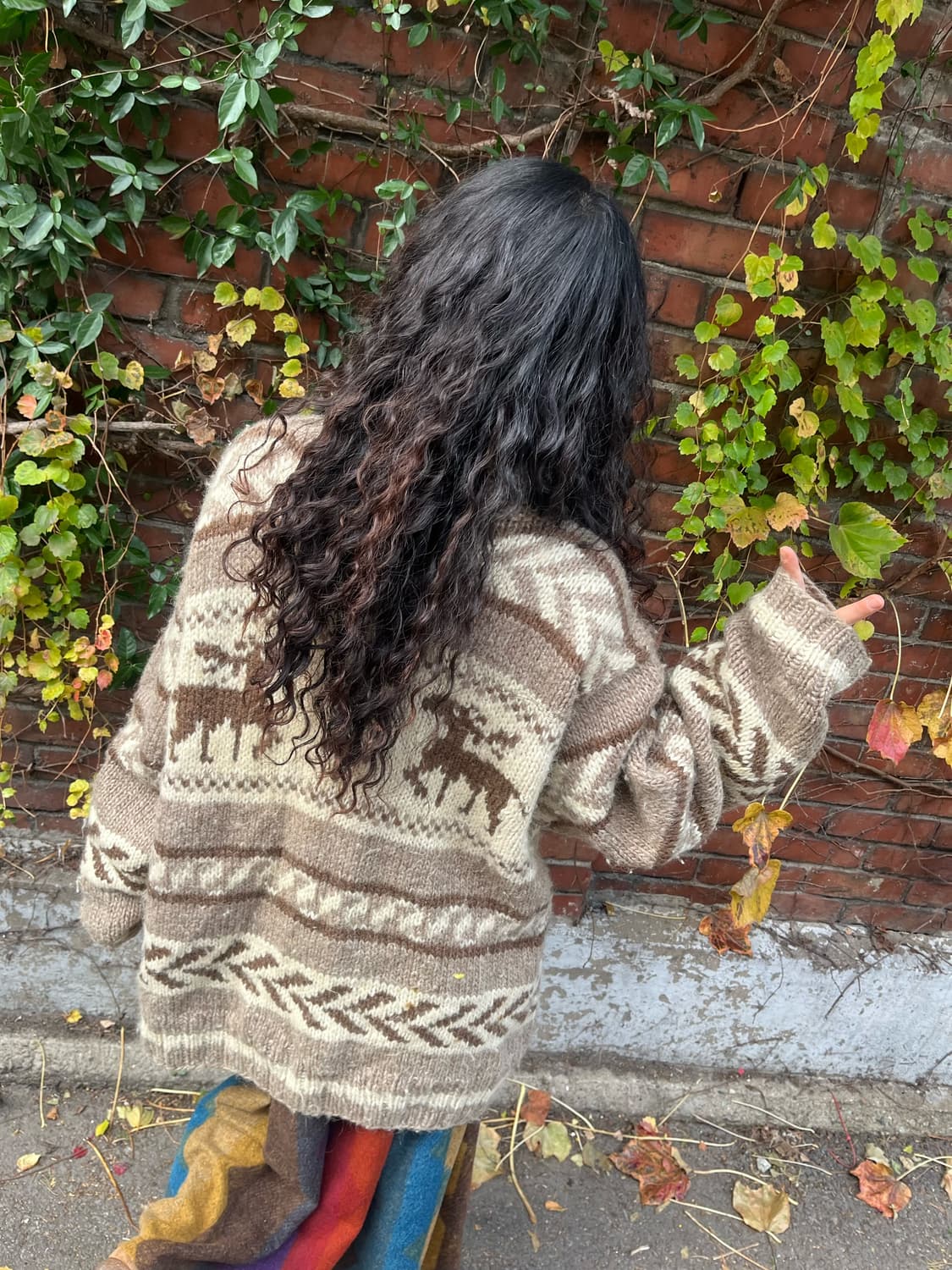 노르딕 패턴 울 니트 가디건 상품이미지6