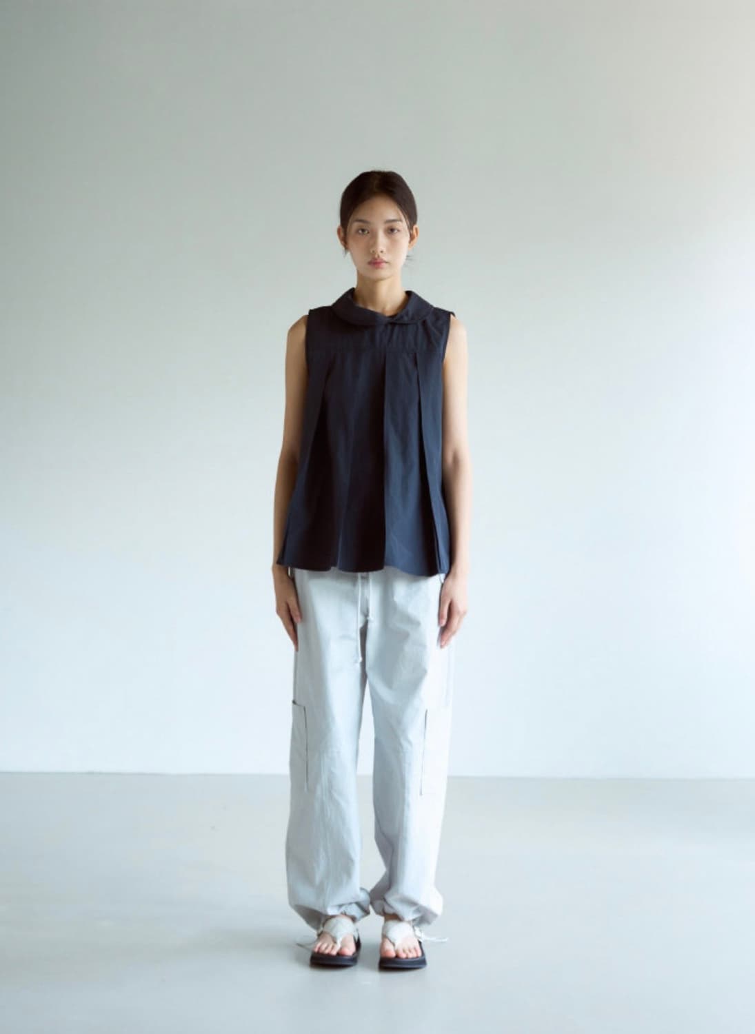 아우로 프론트 카라 블라우스 상품이미지1