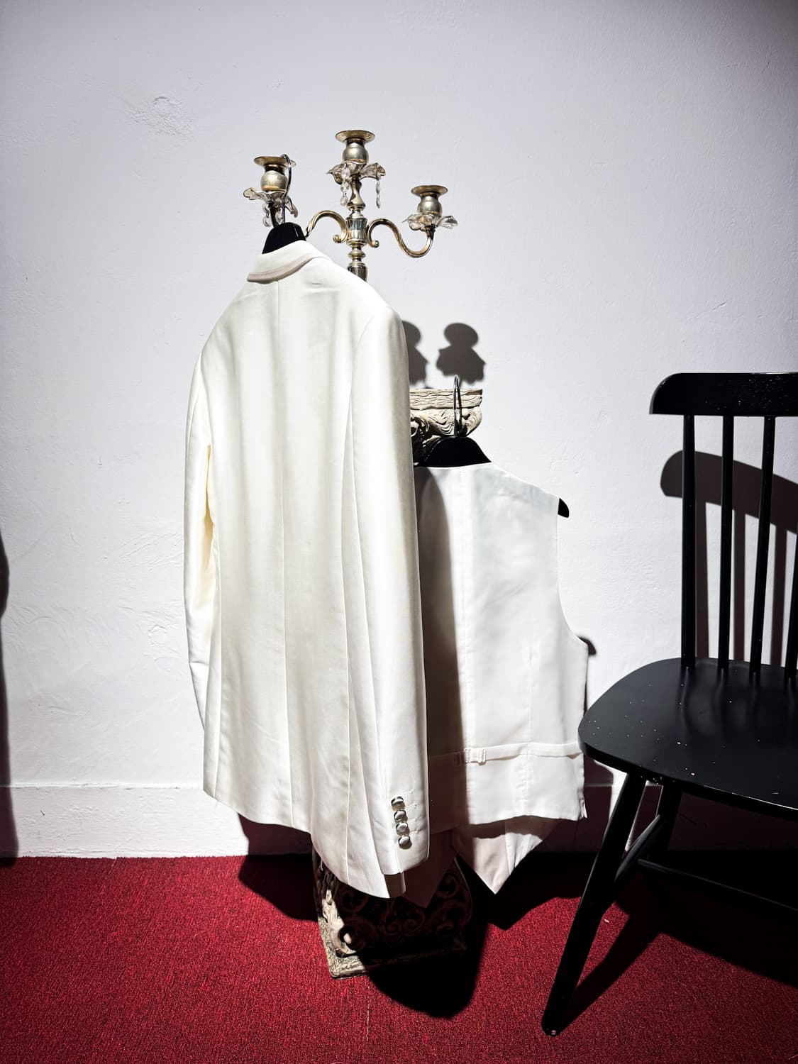 White Smoking Jacket & Vest 2p 상품이미지6