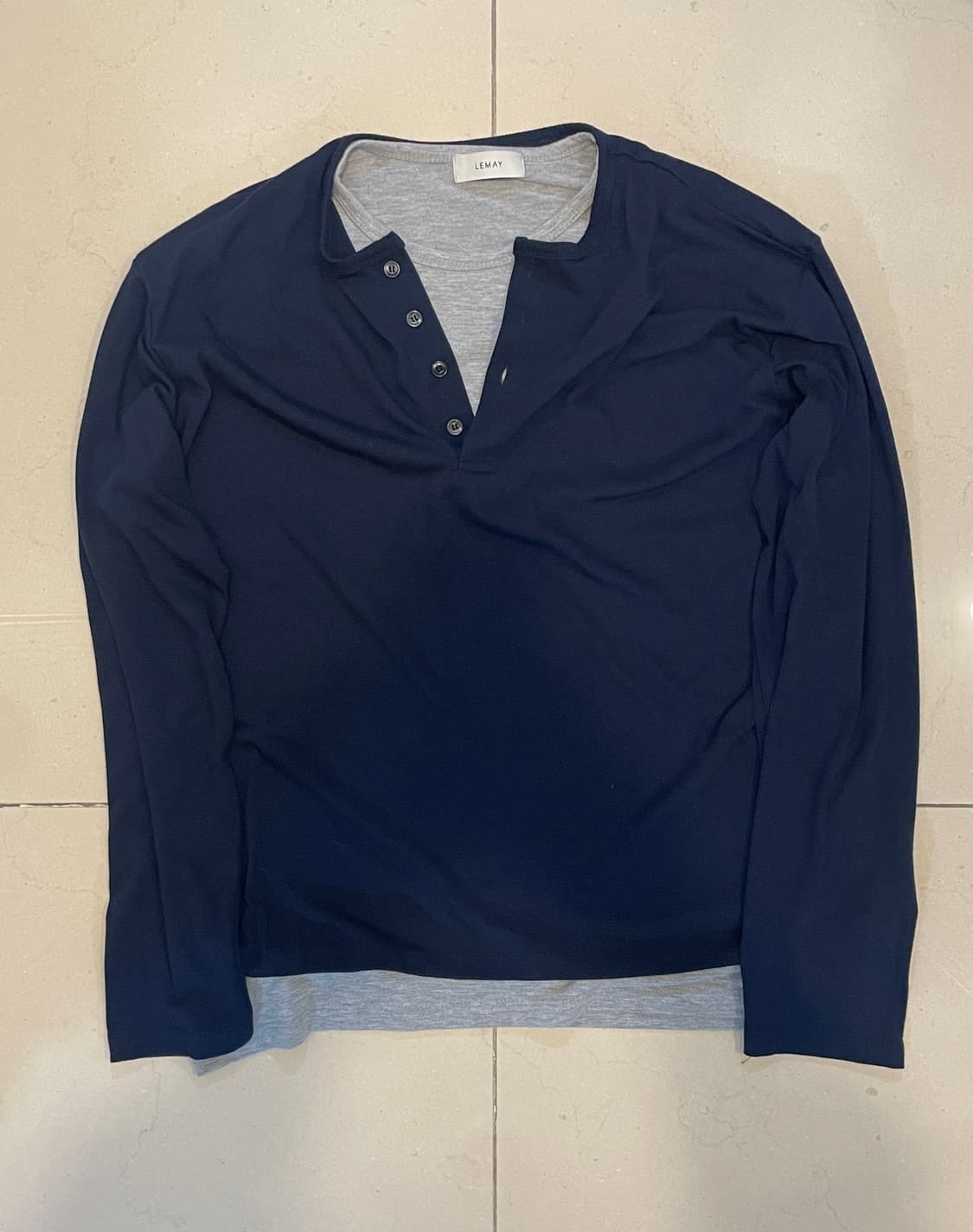 더블 레이어드 헨리넥 상품이미지1