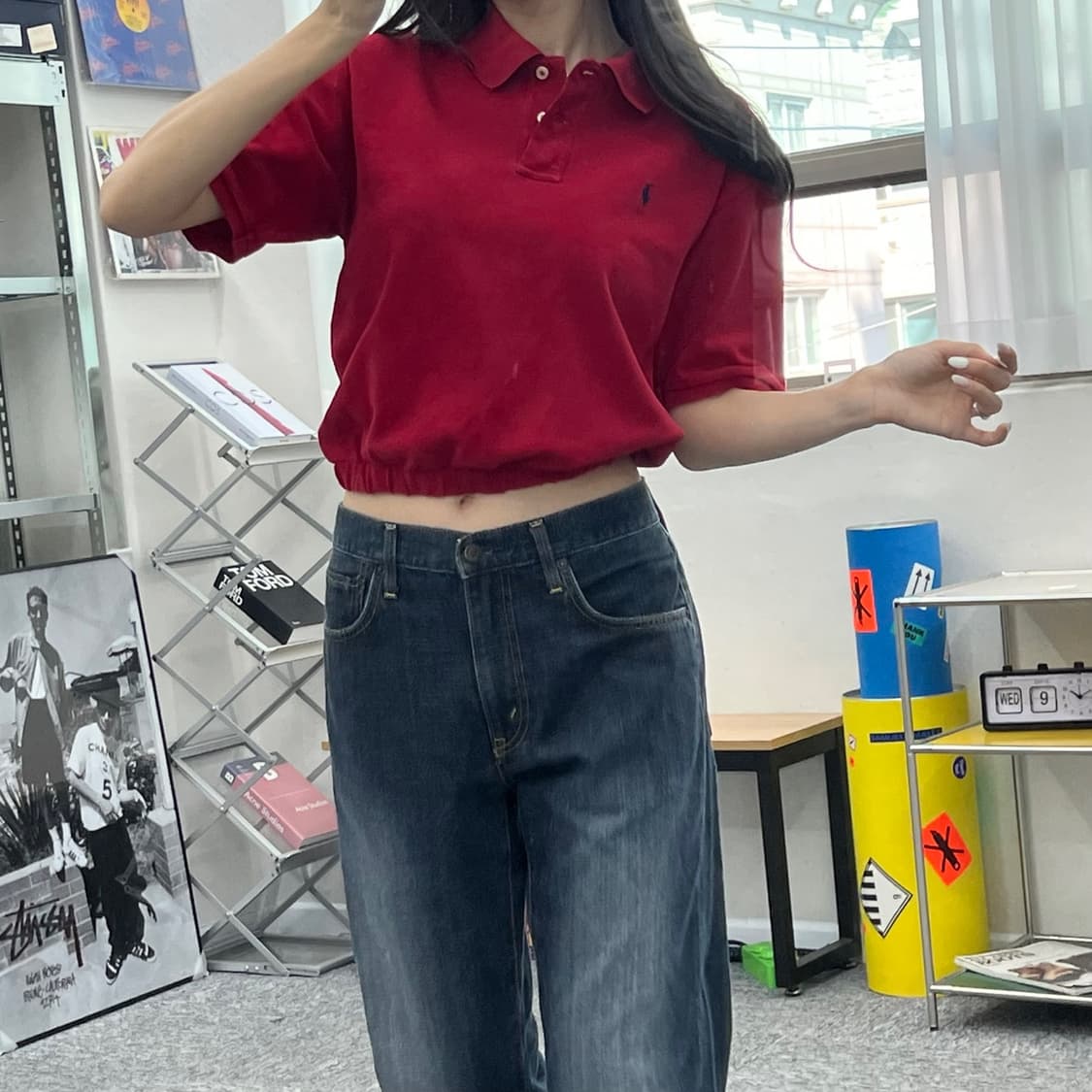 (WOMEN M)폴로PK 크롭 반팔-Y293 상품이미지2