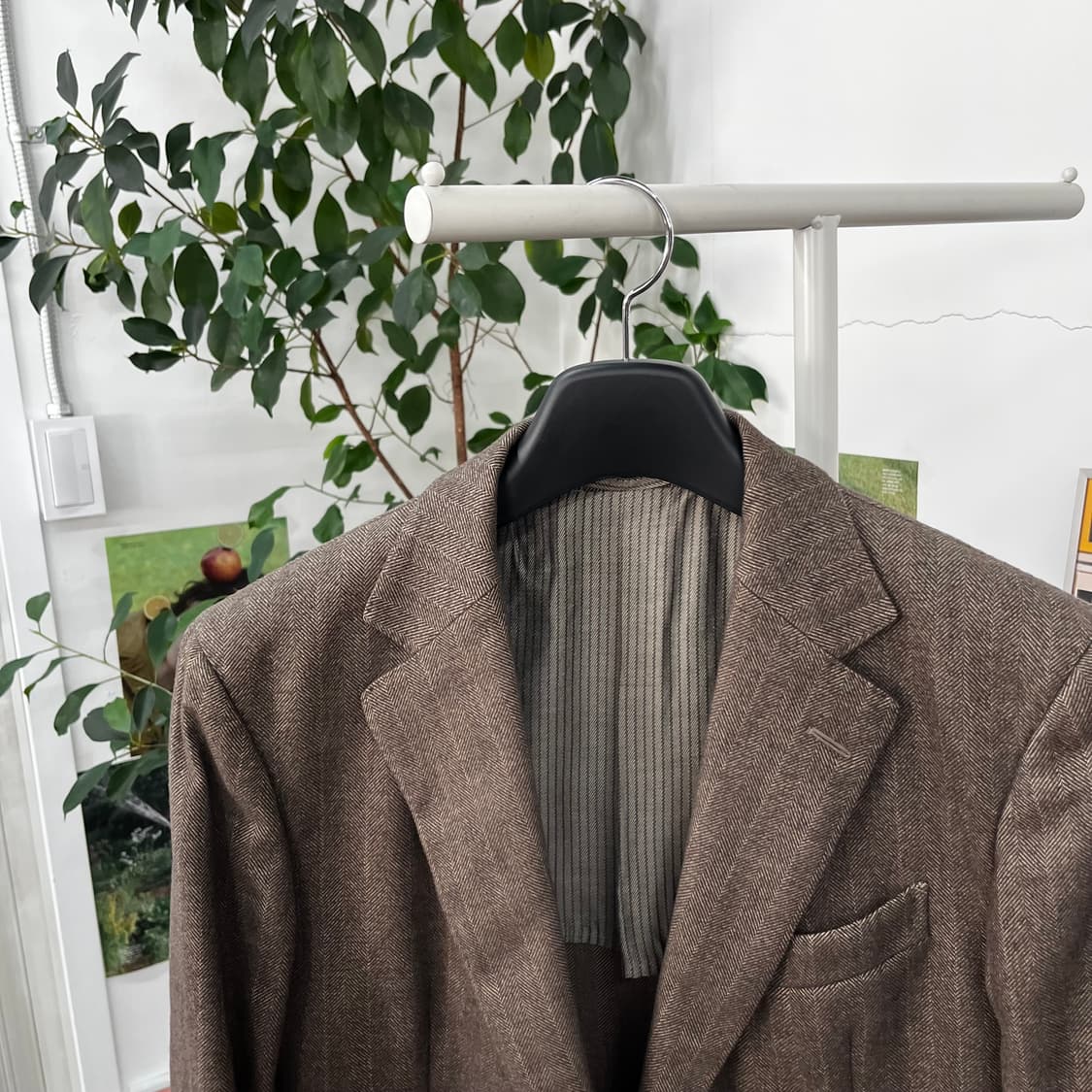 에르메네질도 제냐 엘보우패치 헤링본 블레이져 48R 상품이미지2