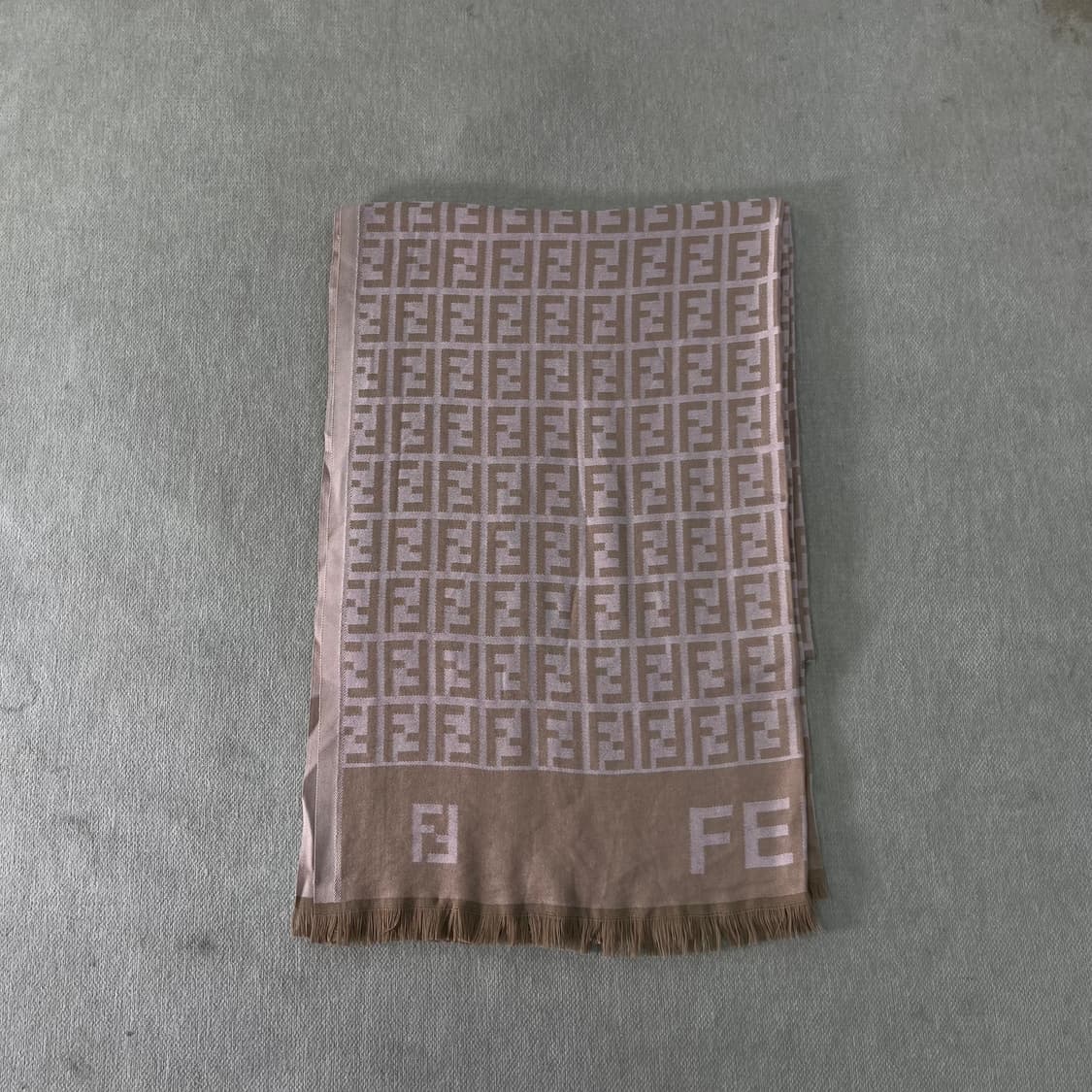 펜디 FF 주카패턴 핑크 울 실크 머플러 상품이미지2