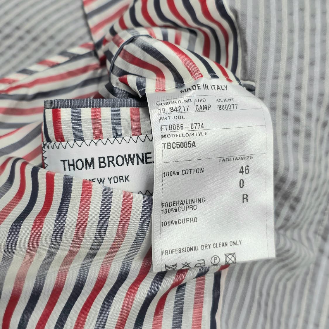 톰브라운 시어서커 오버코트 상품이미지8