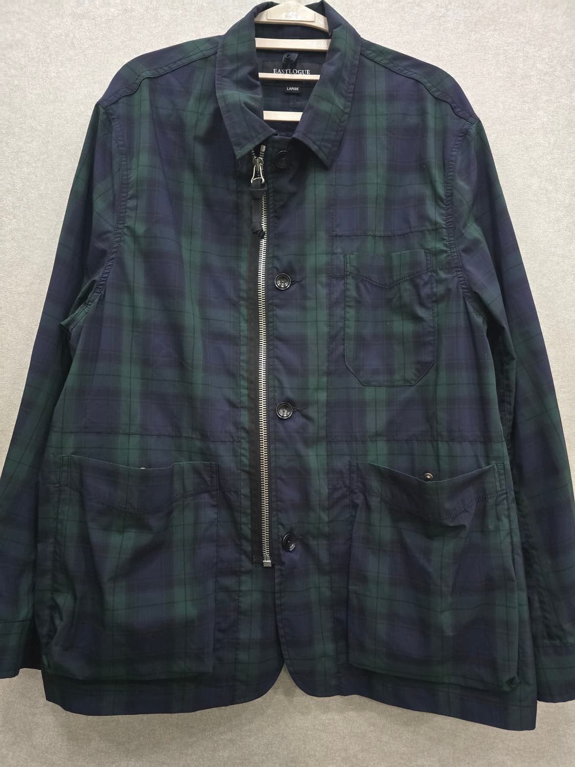 EASTLOGUE 이스트로그 블랙워치 체크 집업 자켓 상품이미지1