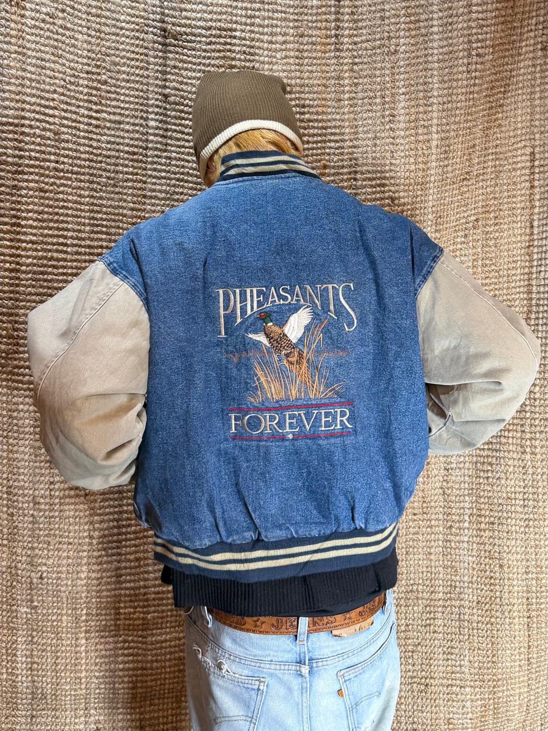 빈티지 데님 바시티 상품이미지1