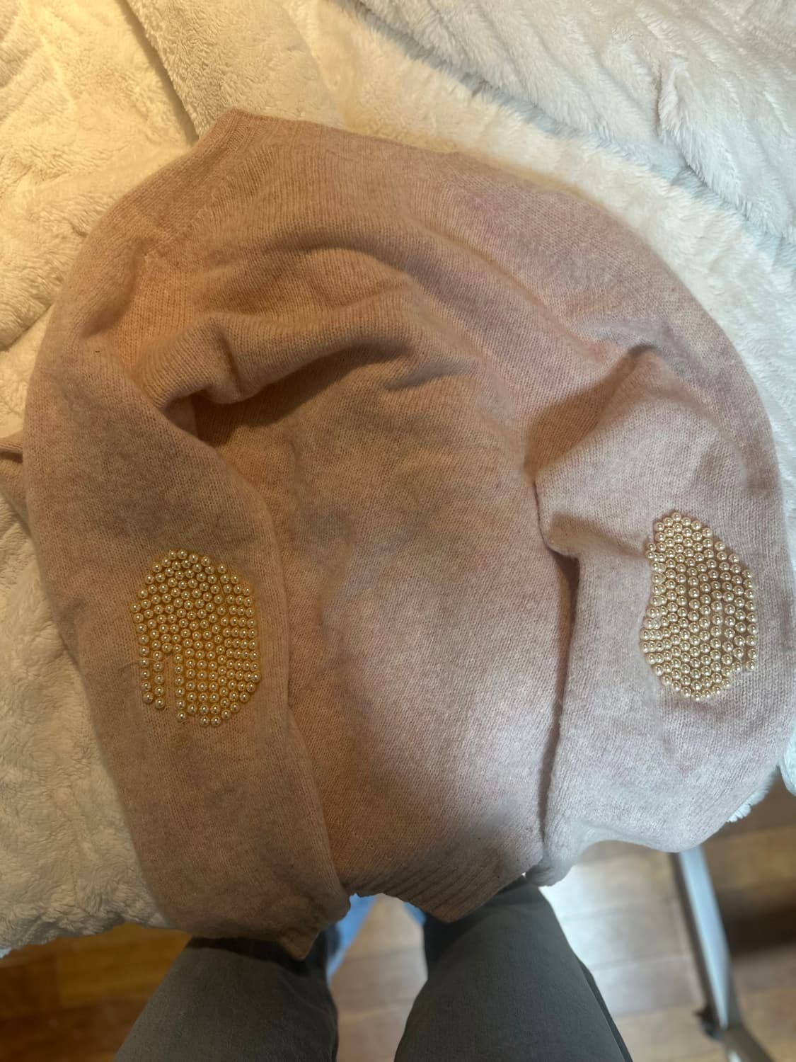 블레스 진주 퍼 니트 상품이미지2