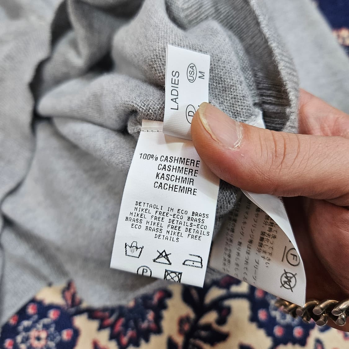 (미사용)파비아나필리피 in Italy 캐시미어 센터 골든 펄 니트  상품이미지9