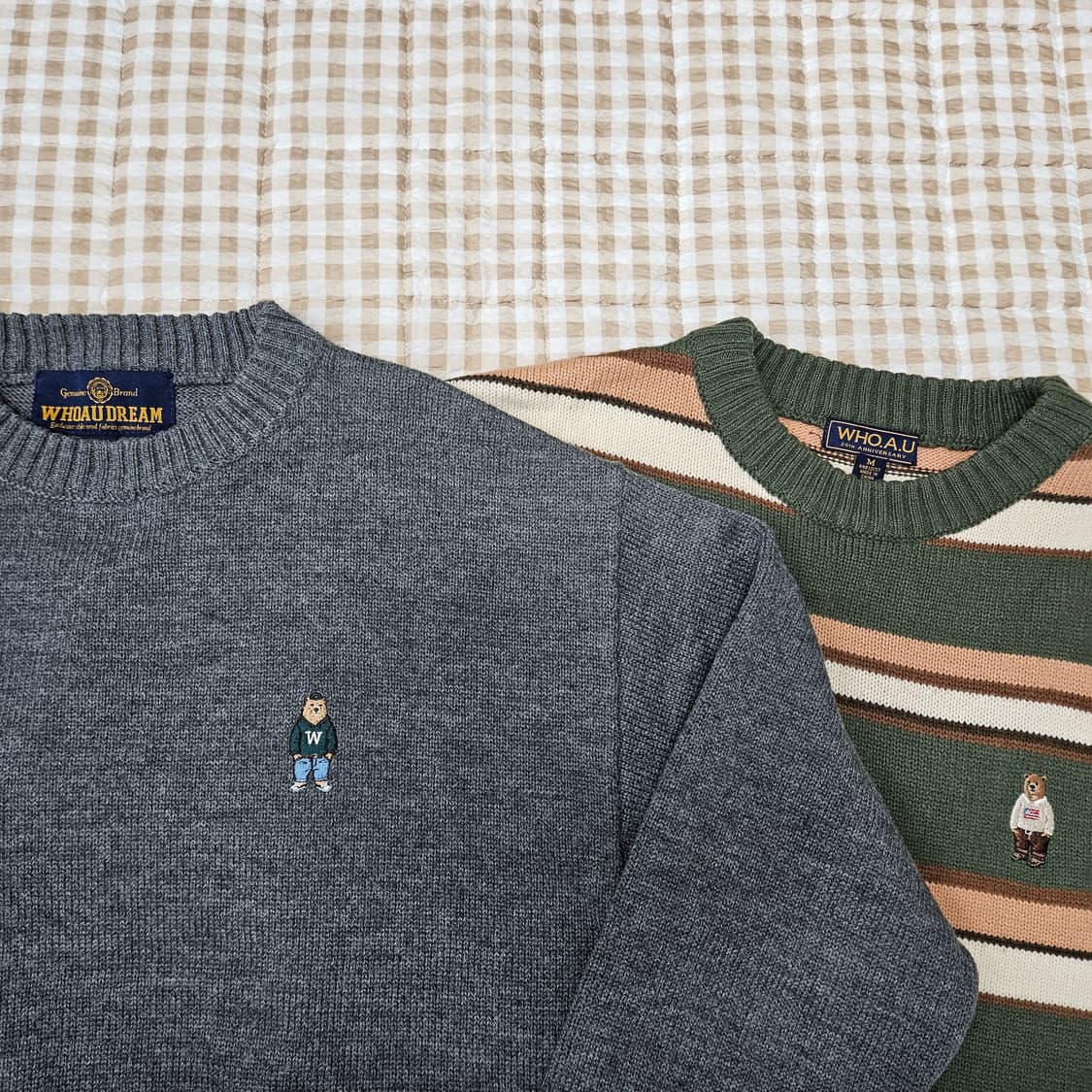 후아유 춘추용 긴소매 니트 남자100 (2벌가격) 상품이미지4