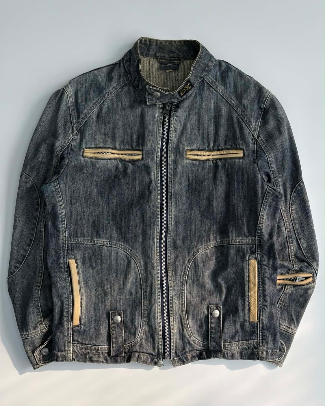 [M] 지스타 로우 Y2K 데님 바이커 바라쿠다 자켓 상품이미지1