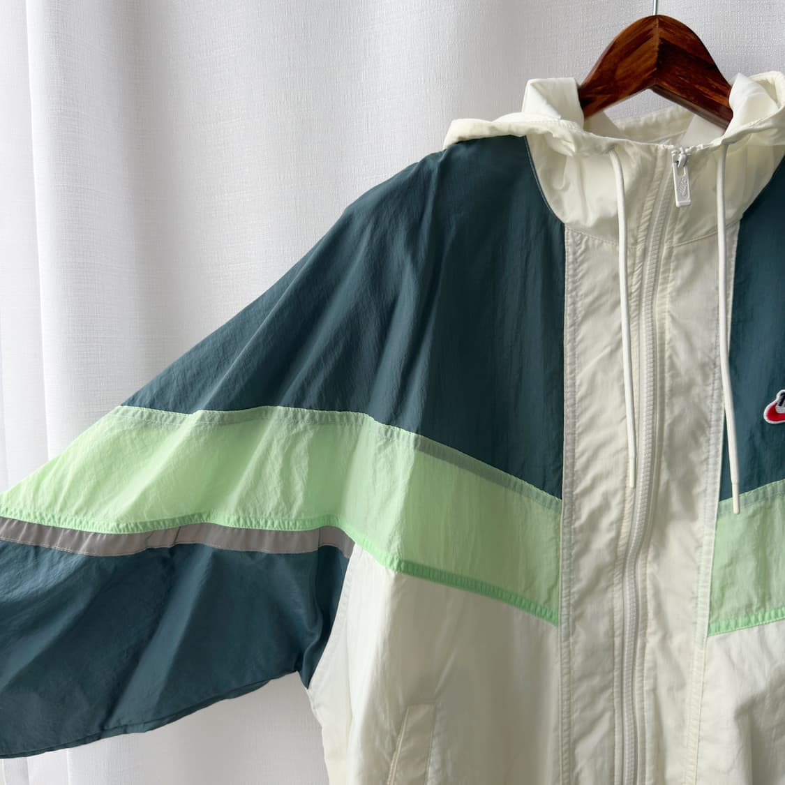 나이키 나일론 후드 바람막이 자켓 그린 XL 상품이미지2