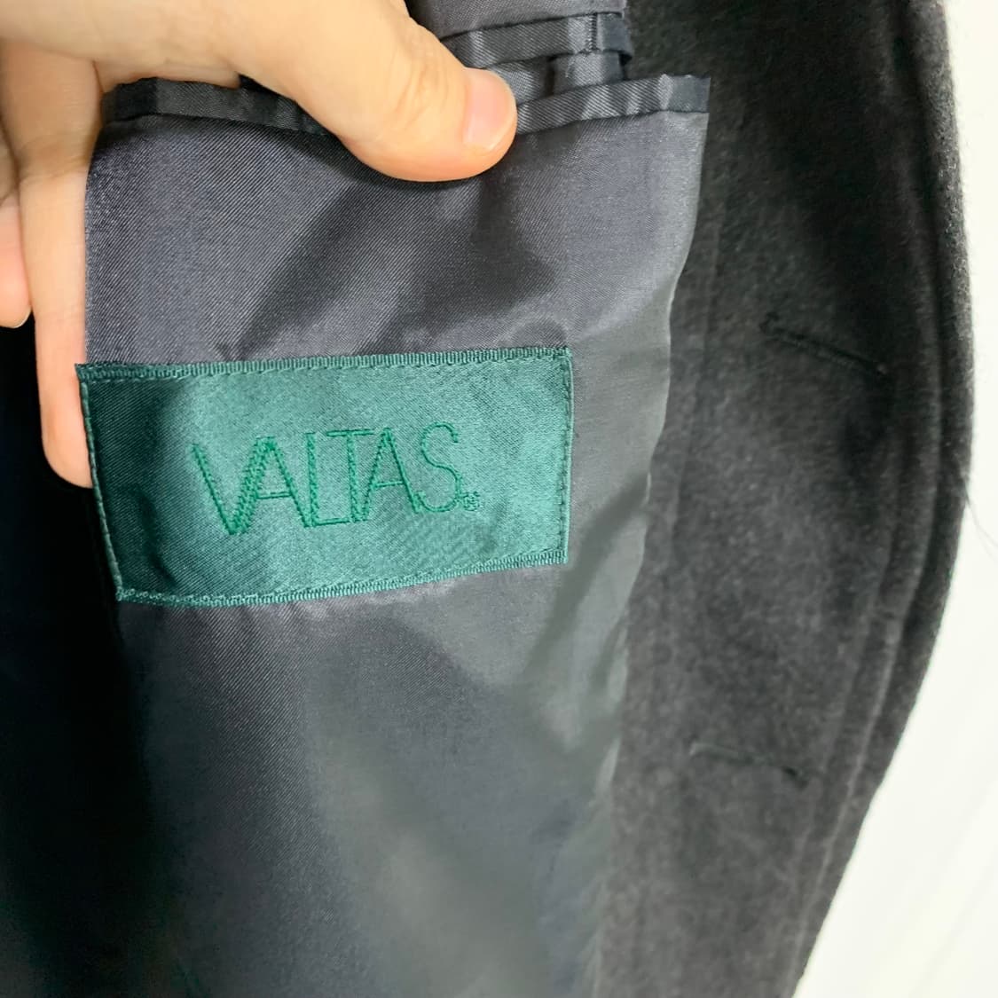 jpn 일본 빈티지 캐시미어 100% 하프 코트 차콜 상품이미지6