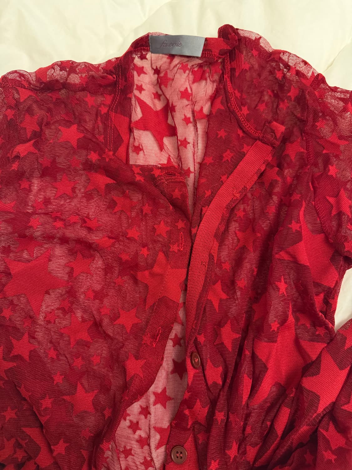 샵페어리 스타 메쉬 가디건 상품이미지3