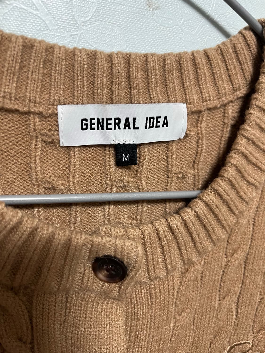 제너럴아이디어 브라운 꽈배기 가디건 상품이미지3