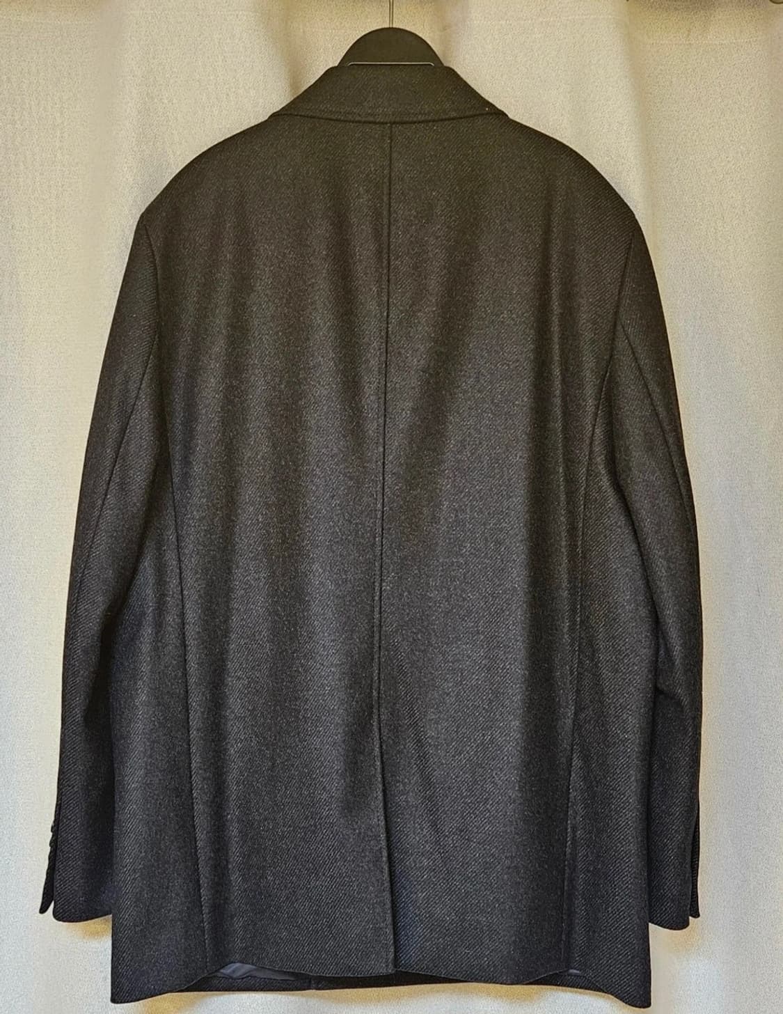 인사일런스 FORTEX 더블 브레스티드 롱 블레이저 차콜 색상 상품이미지4