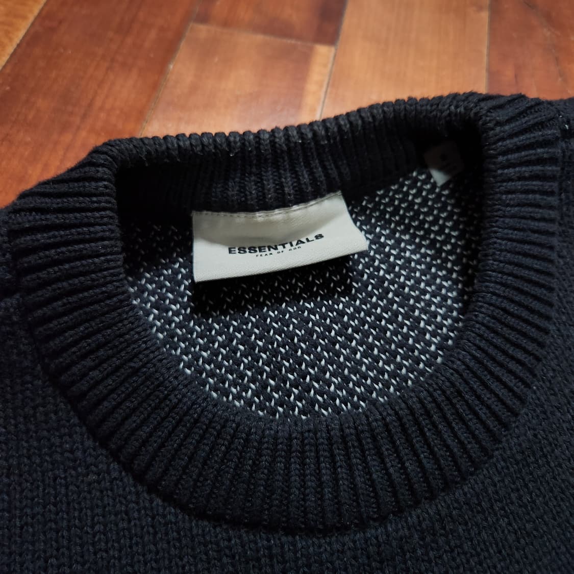 [S] 피어오브갓 에센셜 니트 풀오버 스웨터 니트 블랙 상품이미지5