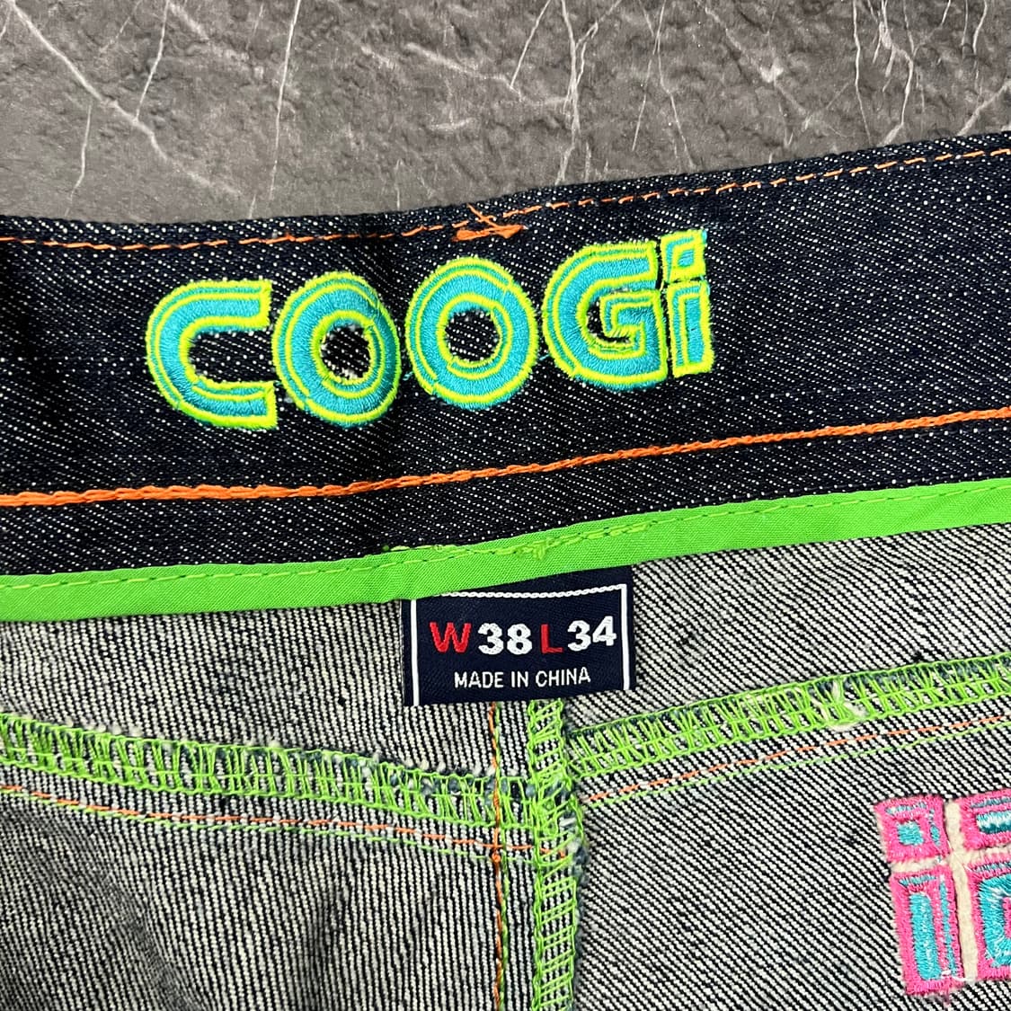 COOGI 쿠지 오리지널 자수 와이드 데님 팬츠 상품이미지6