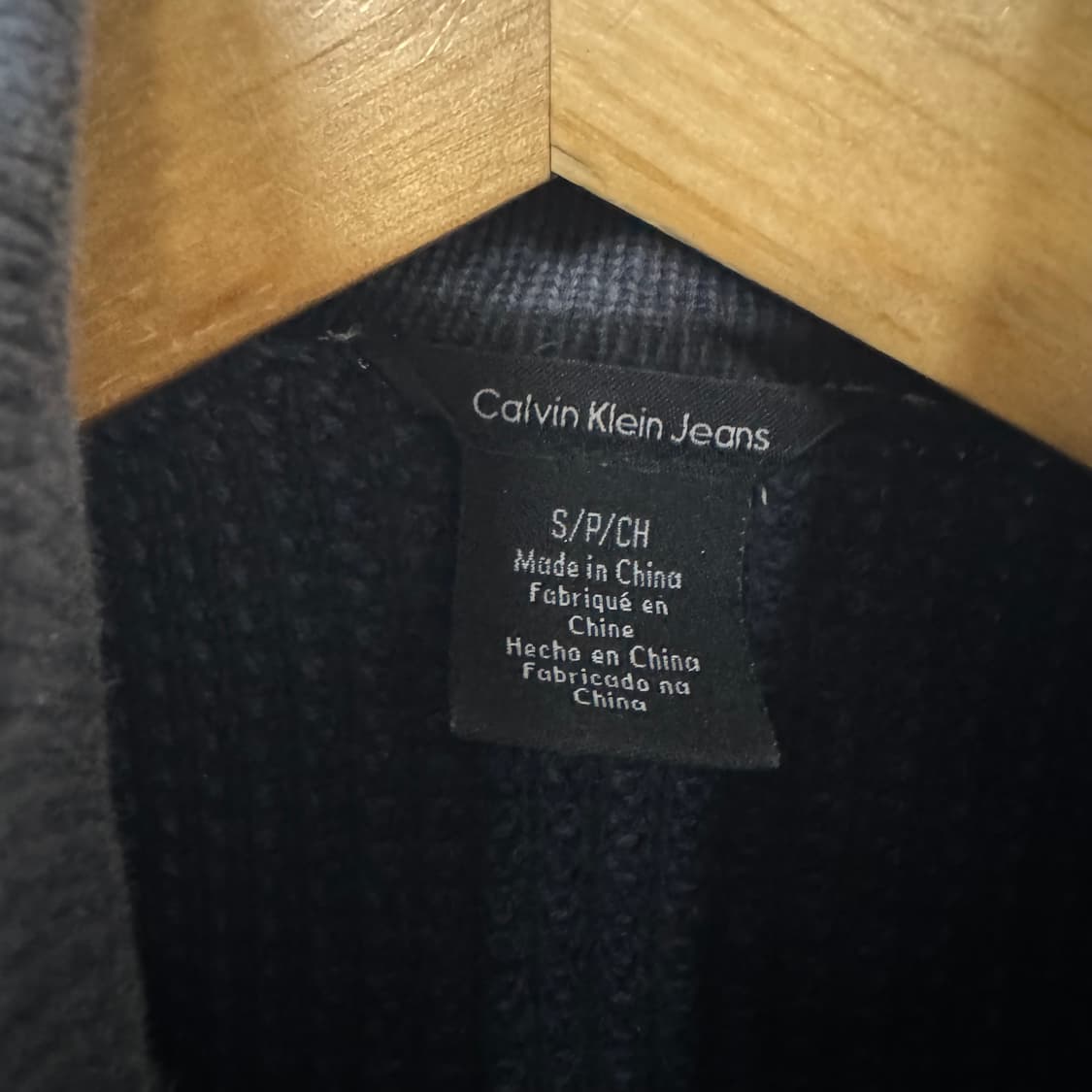 캘빈클라인 풀오버 와플 니트집업 상품이미지3