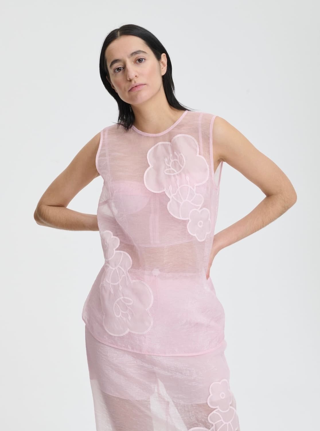 [8,10]세실리에 반센 25fw ALBA 슬리브리스 탑/핑크 상품이미지1