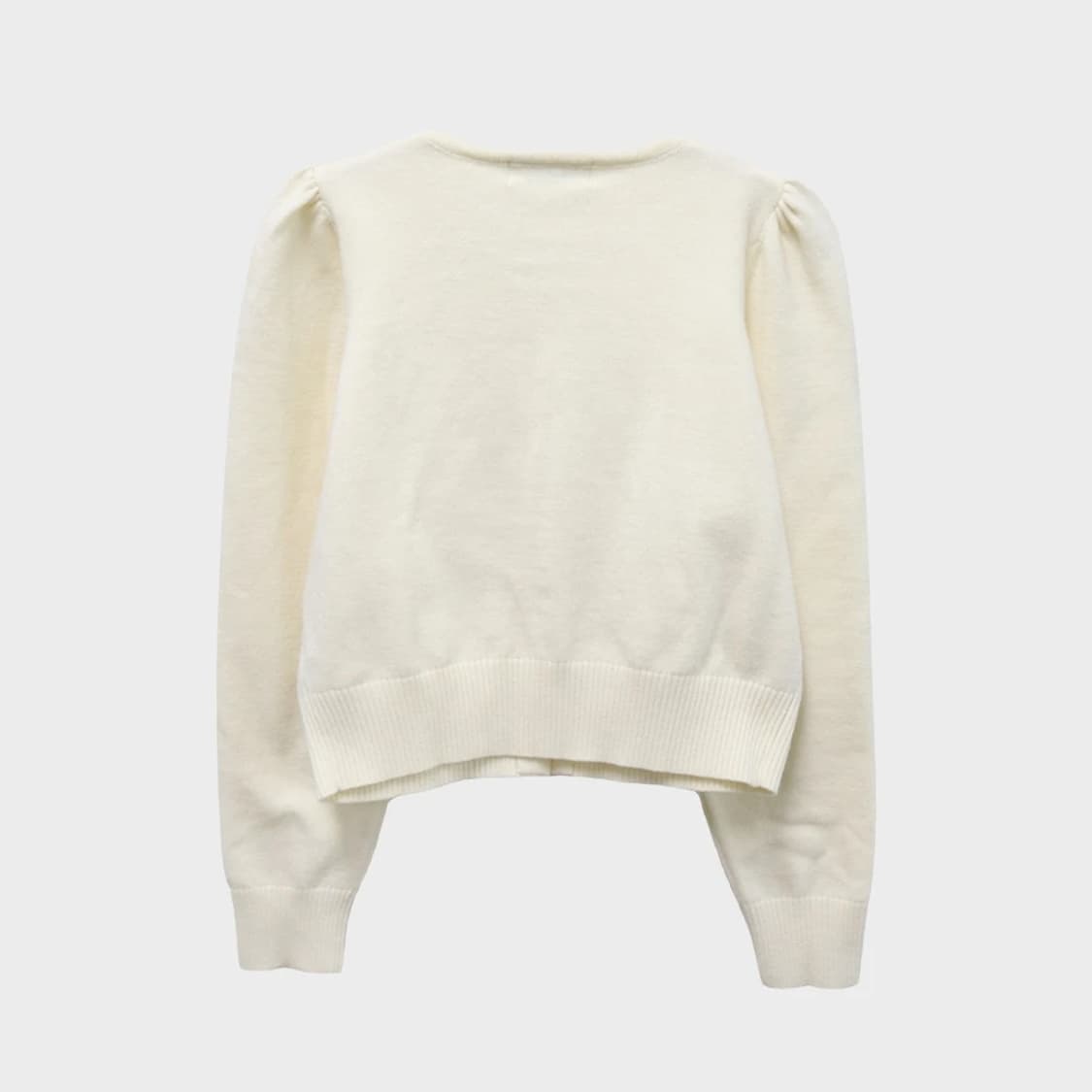 TINA JOJUN 하트 단추 퍼프 울 가디건 60415 상품이미지2