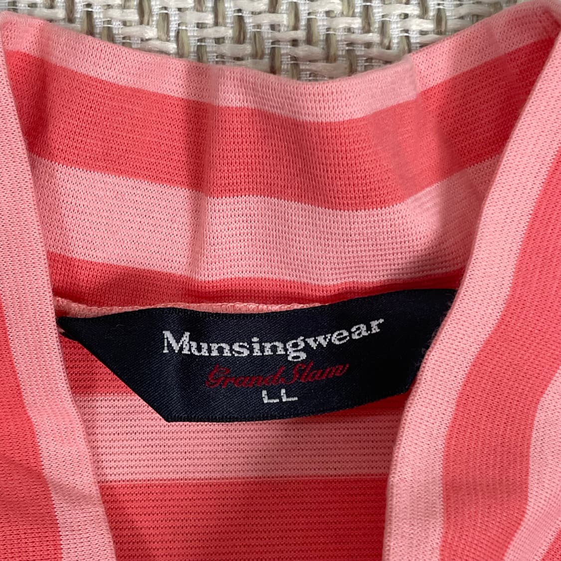 먼싱웨어 스트라이프 반팔 티셔츠 LL 상품이미지3