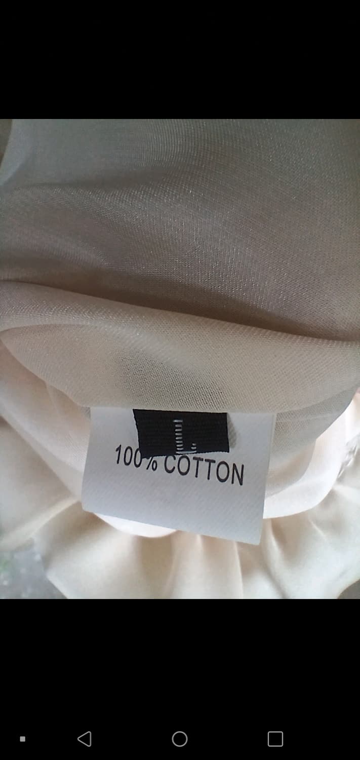 고급 프릴 시스루 아이보리 쉬폰 블라우스 셔츠 홀복 드라이 상태 상품이미지8