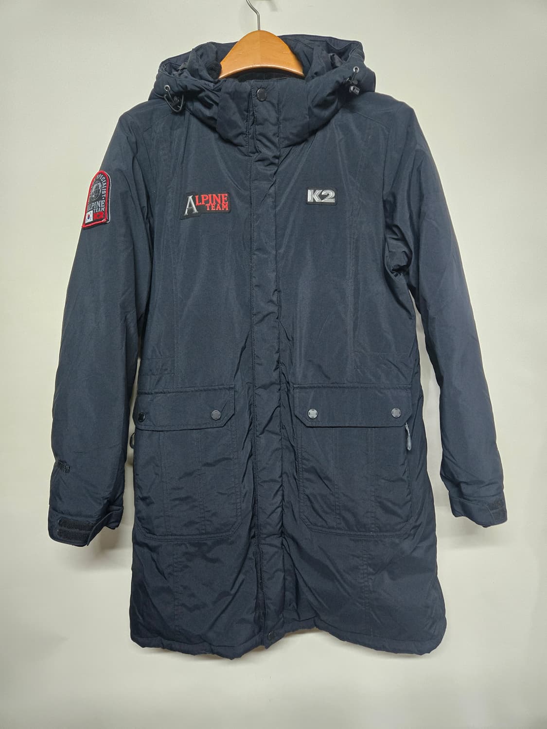 K2 알파인팀 구스다운 롱패딩 800필95 모자퍼X 상품이미지1