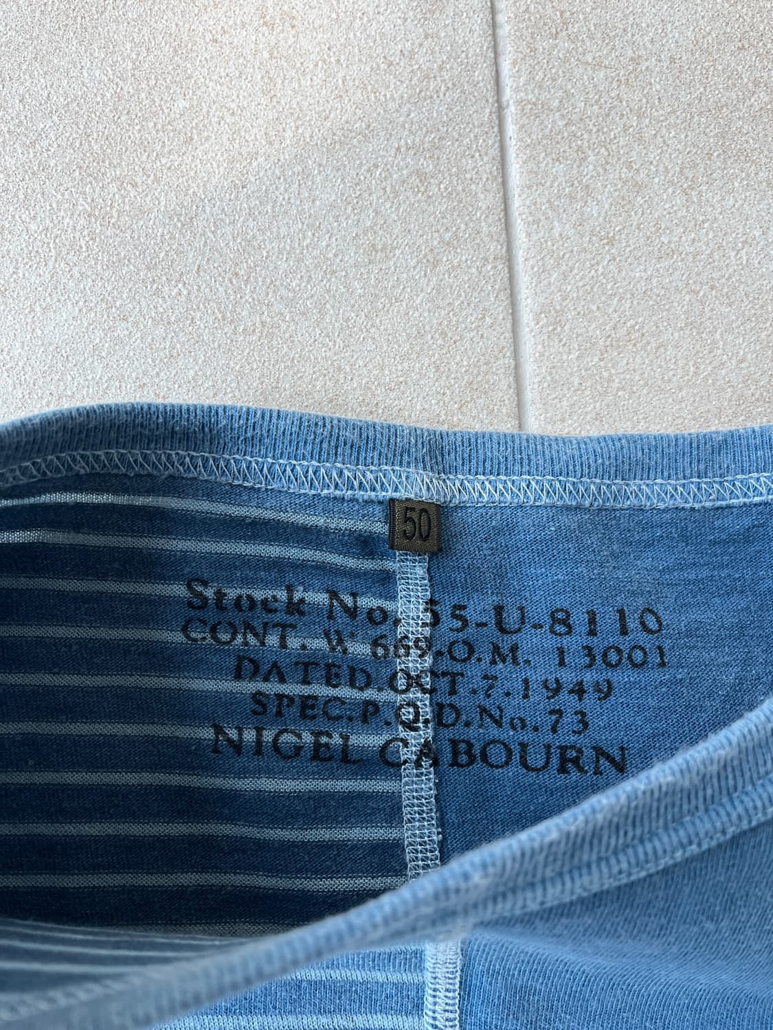 Nigel carbourn stripe t shirt 상품이미지4