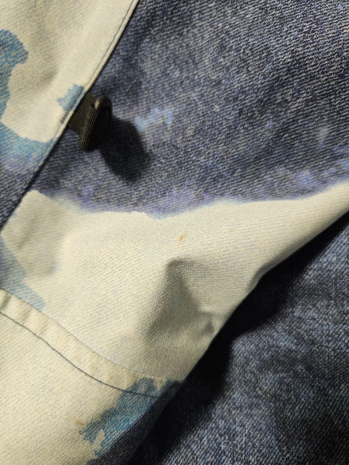 [L]슈프림x노스페이스 블리치드 데님 프린팅 마운틴 자켓 인디고 상품이미지8