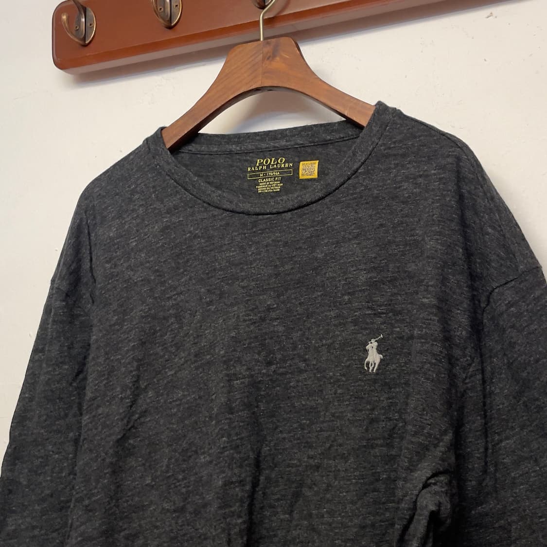 폴로 랄프로렌  블랙 롱 슬리브 티셔츠 (QR정품)  상품이미지2