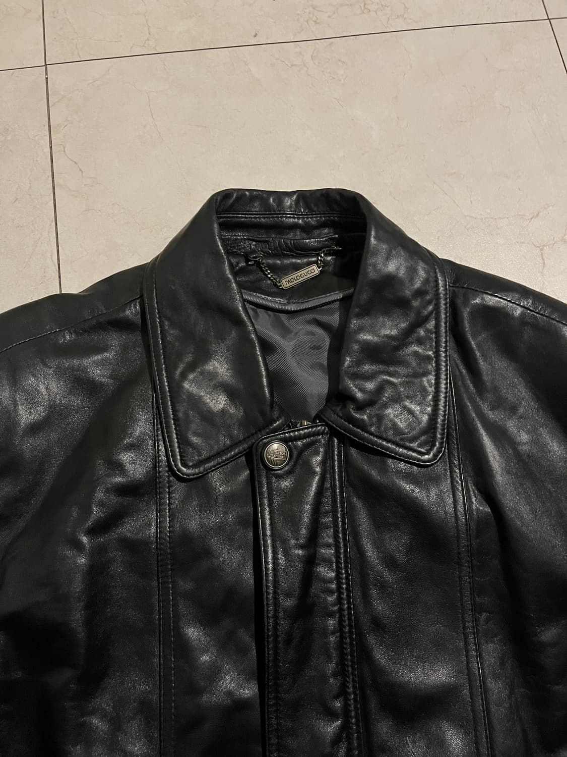 (장문주의) 파올로 구찌 램스킨 코트 L 상품이미지4