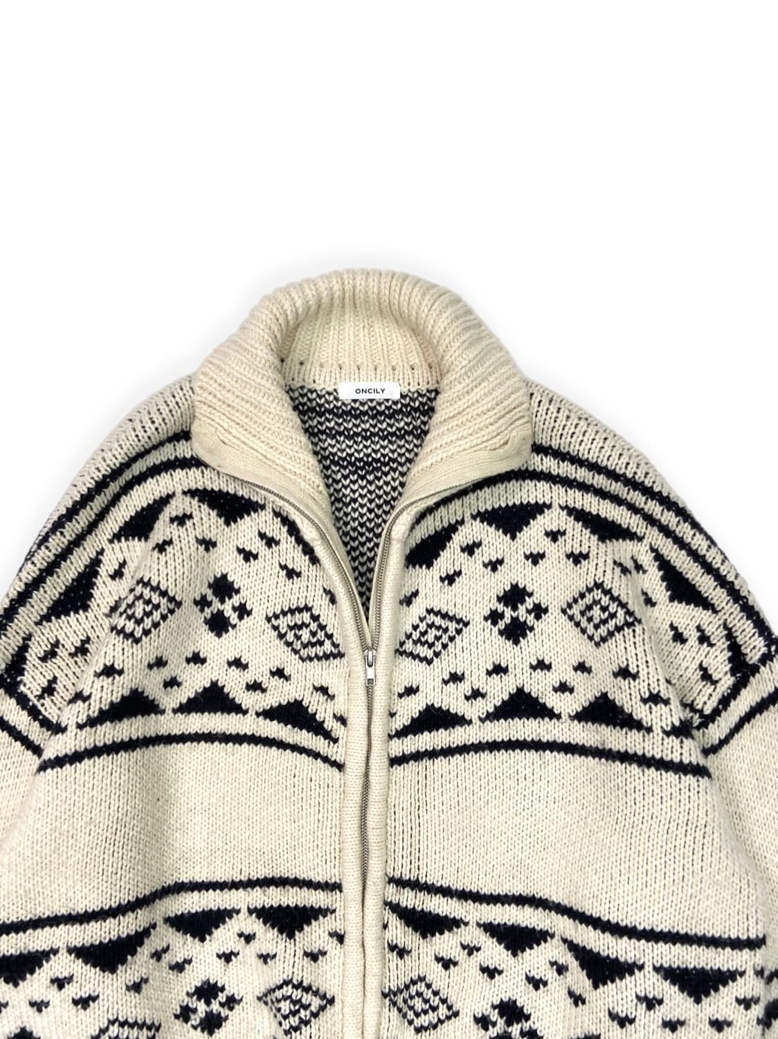 ONCILY Nordic knit zip up 상품이미지5